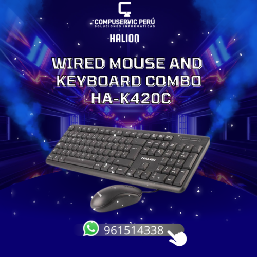 WIRED MOUSE y ​ KEYBOARD Combo​ HA-K420C