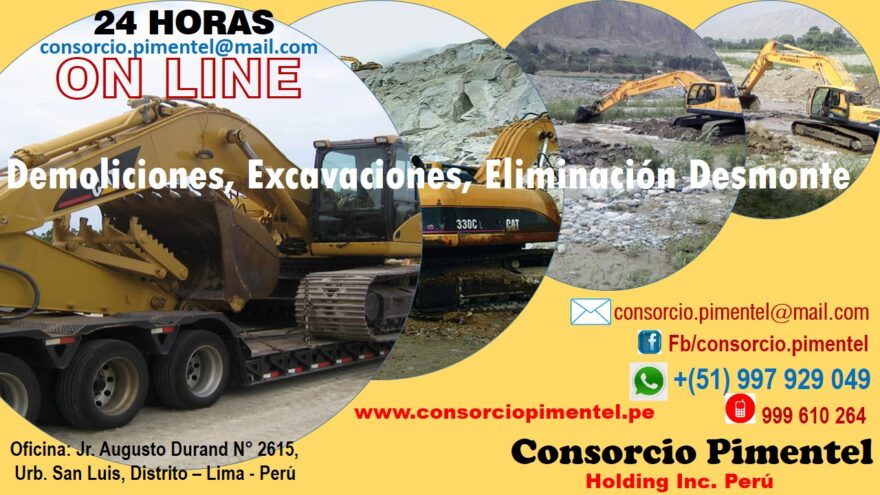 Chiclayo Demoliciones, Maquinaria, Movimiento de Tierras Masivos Perú 2023
