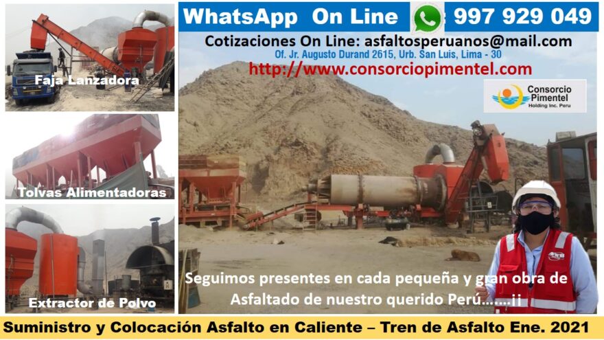 Planta de Asfalto Perú 2024 Imprimaciones MC 30 y Asfalto en Caliente