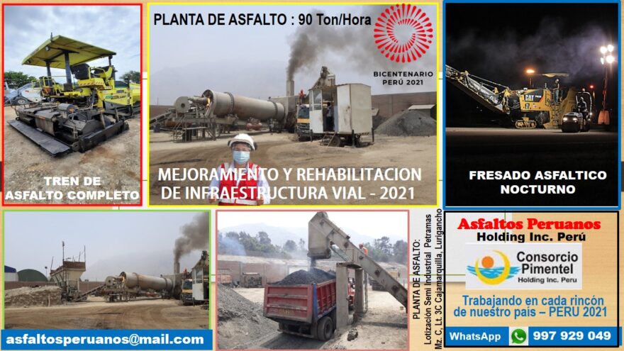 Planta de Asfalto Perú 2024 Imprimaciones MC 30 y Asfalto en Caliente